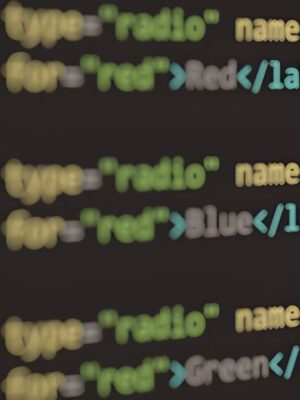 HTML code displayed on a screen, demonstrating web structure and syntax.