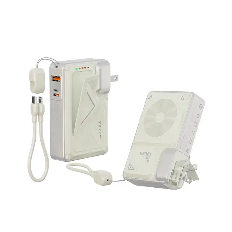 🔥Clearance sale6-in-1 Magnetic Portable Power Bank 10000mAh Portable Charger with Integrated Cable and Foldable AC Plug - Image 8