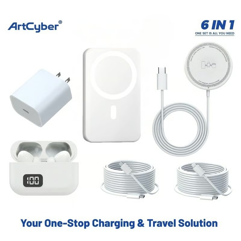 Upgraded 6-in-1 Magnetic Charging & Audio Kit